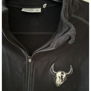 Tasc Performance Western Cow Skull Black 1/4 Zip Pullover Mens LG Long Sleeve